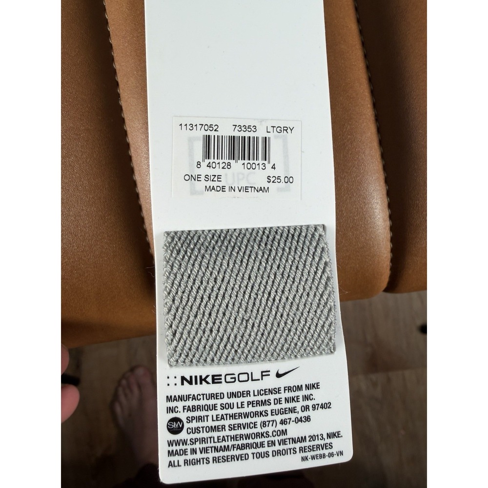 NEW Nike Golf Men's Web Stretch Flex Belt Gray Adjustable Size 42 Bottle Opener - Picture 3 of 5